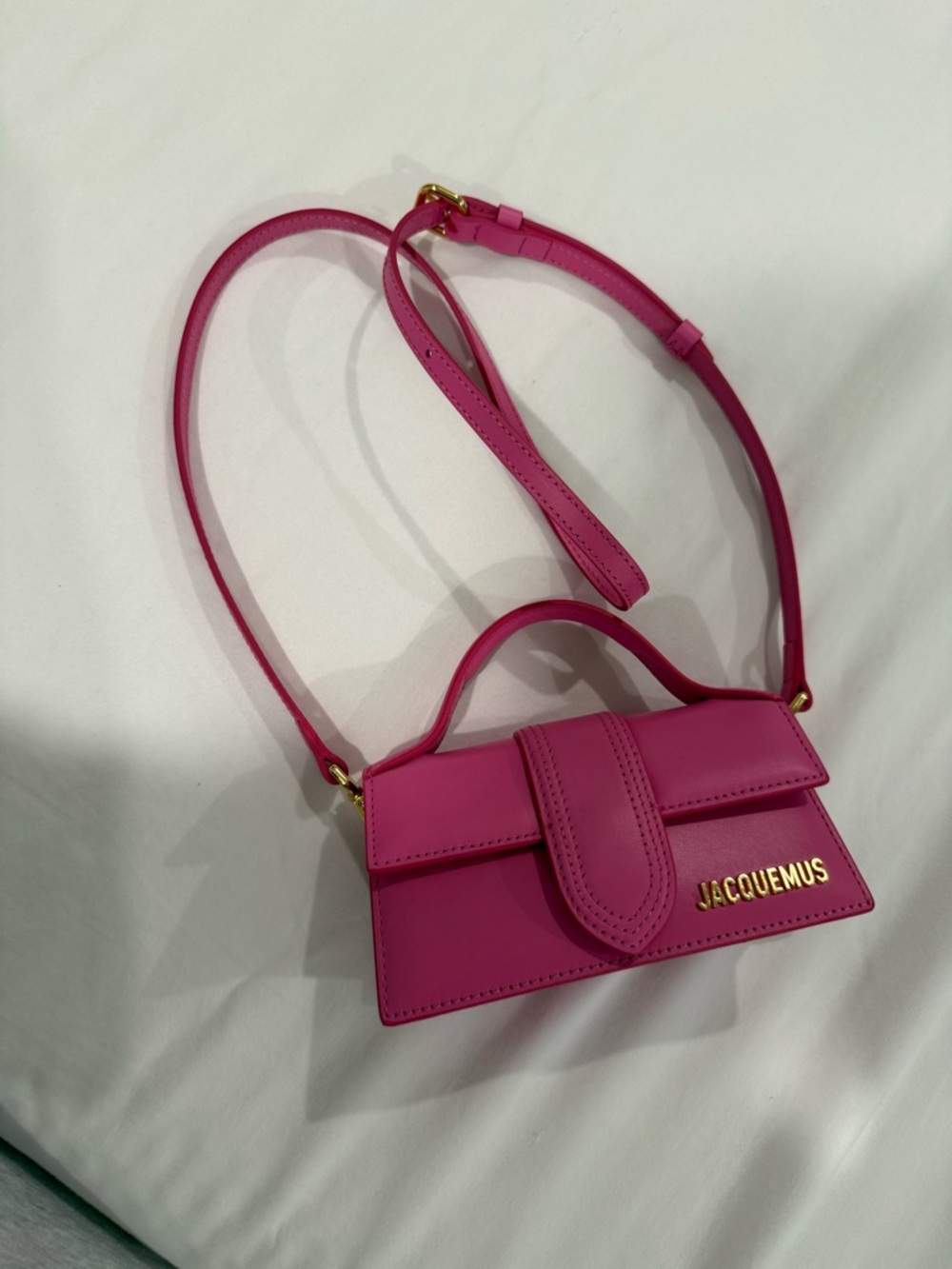 Jacquemus Fuchsia Le Chiquito Mini Bag with Long Strap